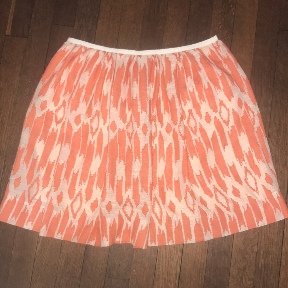 J Crew summery orange skirt